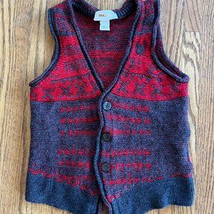 DIESEL Red Gray Wool Tank Vest Shirt Top…it’s very small like a child’s fit.